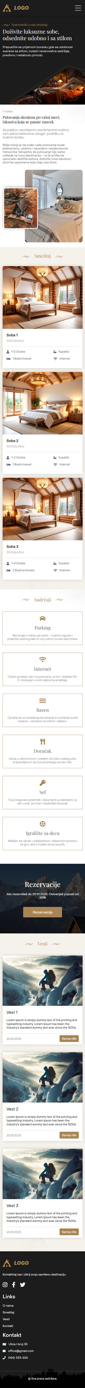 Zimska tema - prikaz sajta na telefonu